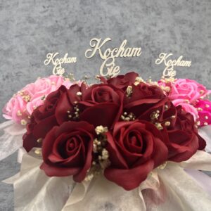 Topper napis KOCHAM CIĘ do dowolnego Flowerboxa