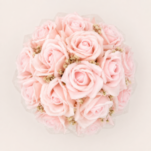 Flowerbox z kwiatów mydlanych jasnoróżowy