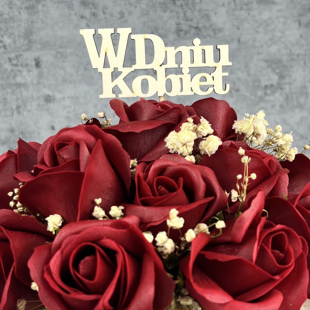 Topper napis W DNIU KOBIET do dowolnego Flowerboxa