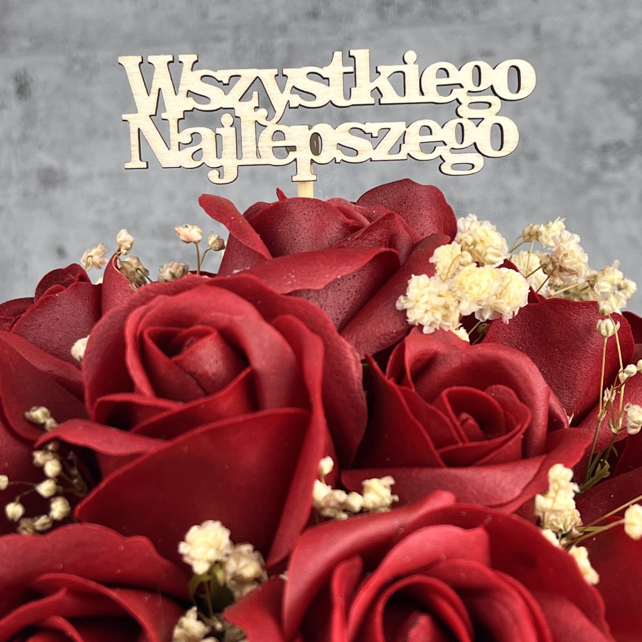 Topper napis WSZYSTKIEGO NAJLEPSZEGO do dowolnego Flowerboxa