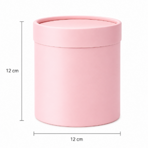 Pudełko okrągłe Flower Box – różowe 12 x 12 cm